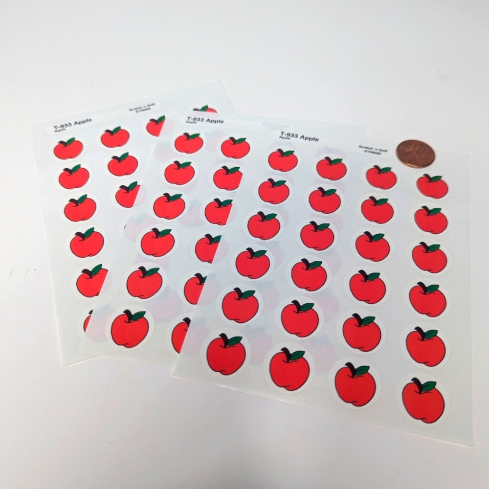 Vintage Trend Apple Scratch and Sniff Stickers